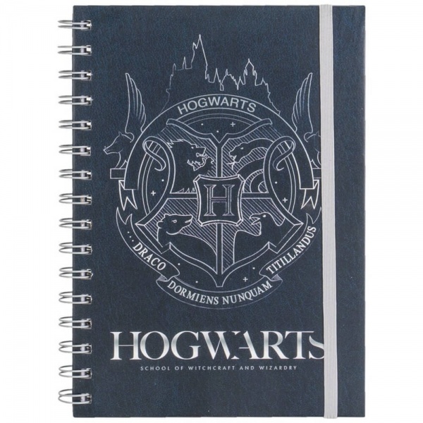 Harry Potter Hogwarts Cobalt Steel Crest Notebook