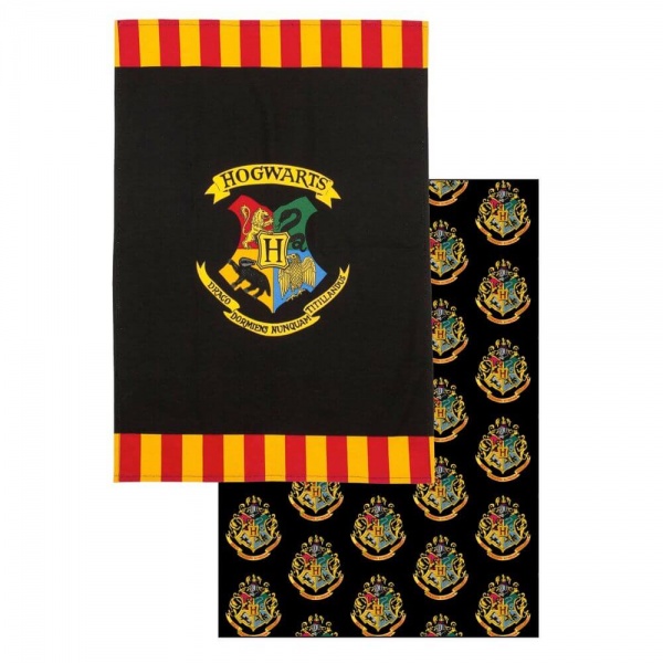 Harry Potter Hogwarts Tea Towel Twin Pack