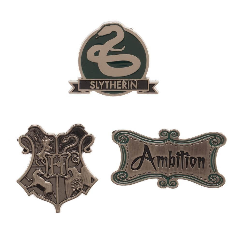 Harry Potter Slytherin Lapel Pin Badge Set