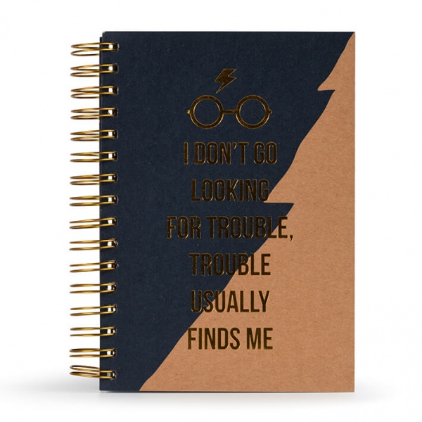 Harry Potter Trouble Usually Finds Me Notebook