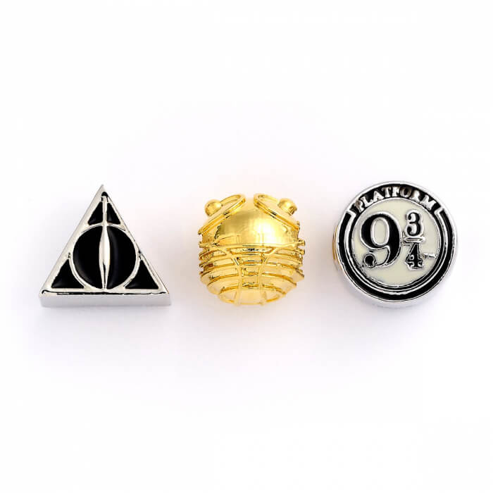 Harry Potter Deathly Hallows, Golden Snitch, Platform 9 3/4 Bead Charm Set