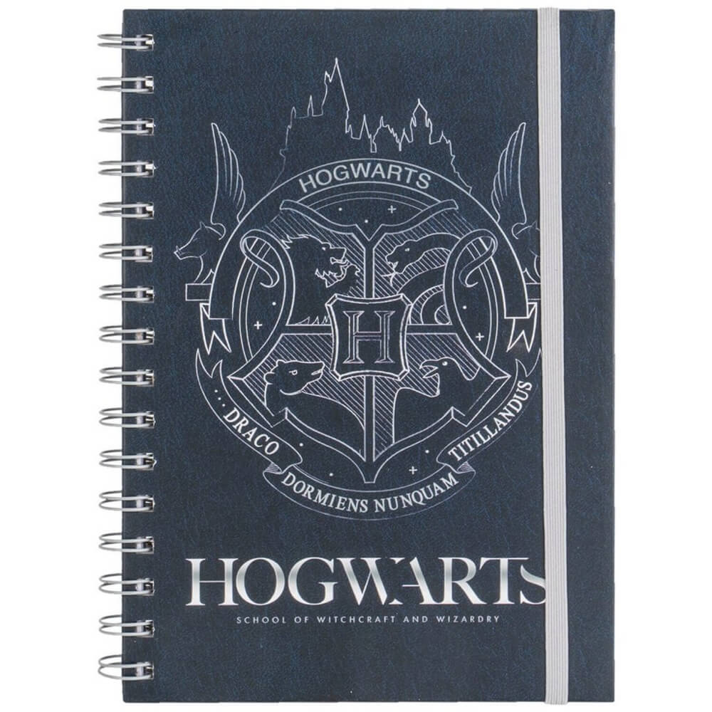 Harry Potter Hogwarts Cobalt Steel Crest Notebook