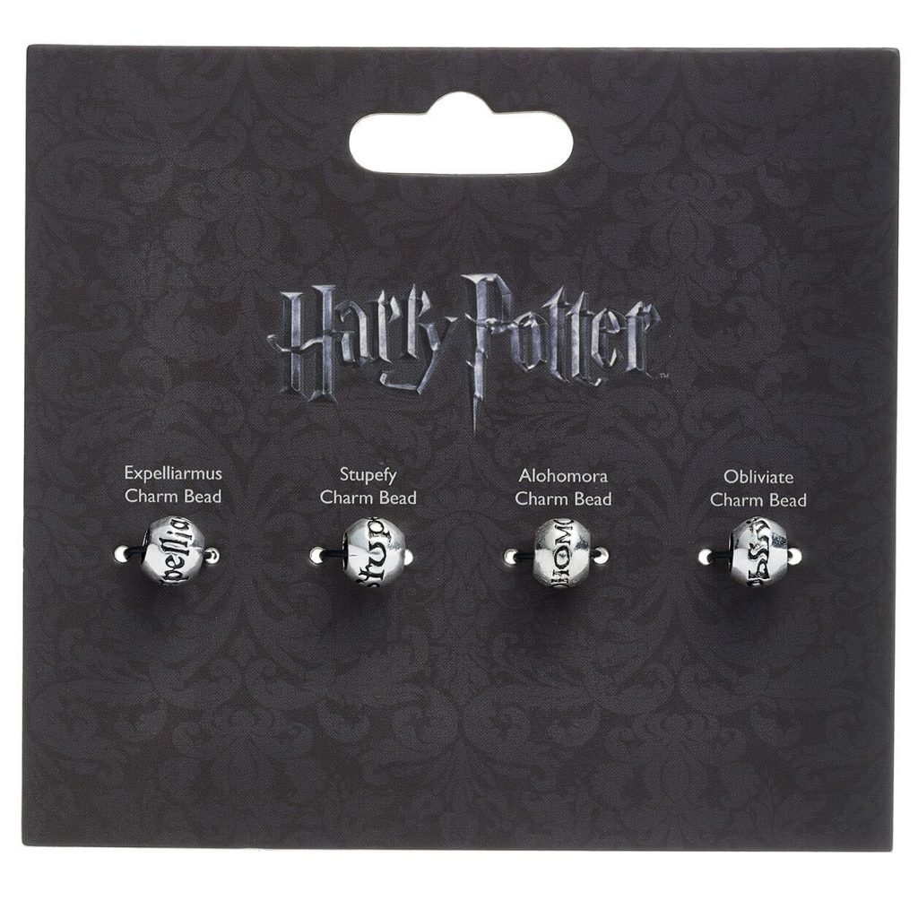 Harry Potter Silver Charm Bracelet with Deathly Hallows, Snitch Charms and  Three Spell-beads